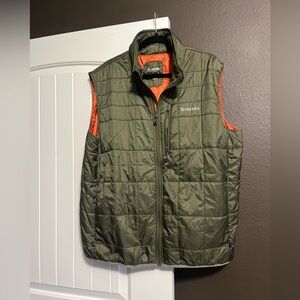 Simms Vest Mens XL Green Fall Run Primaloft Insulated Fishing Lightweight Puff